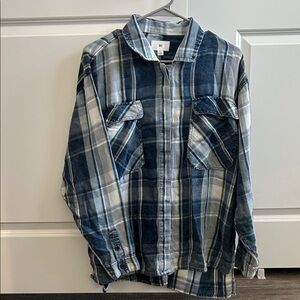 Women’s Blue Plaid Shirt